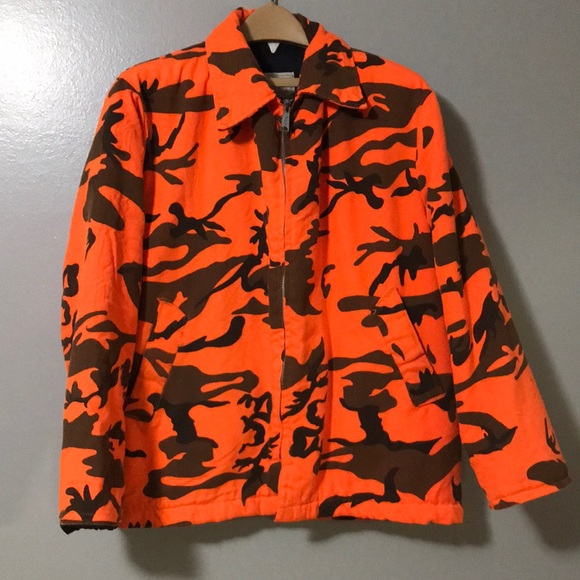 orange camo sweater